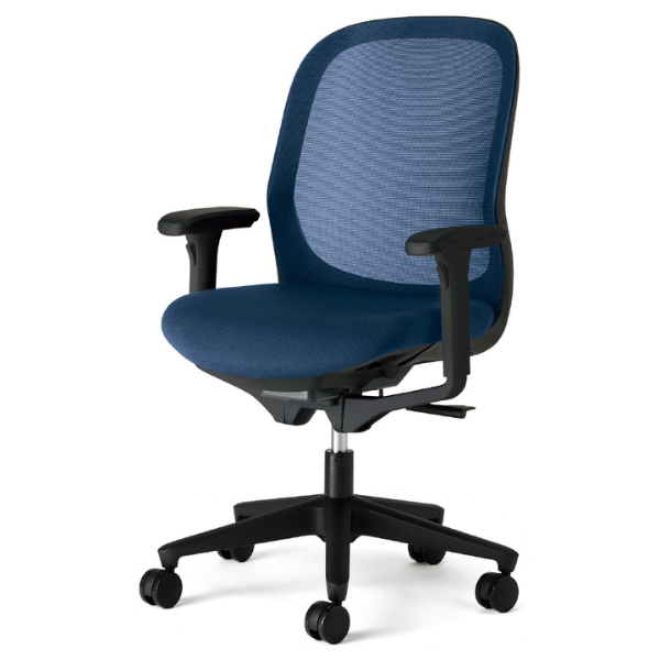 プラス フィータ2チェア アジャスト肘 ブラックフレーム 樹脂脚 KD-FT60MKL