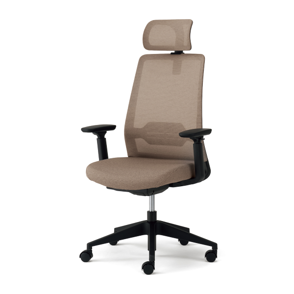 プラス ディーピーシー5チェア (DP-C5) メッシュチェア ヘッドレストアジャスト肘付 KD-DPC5-62MKL 667-901