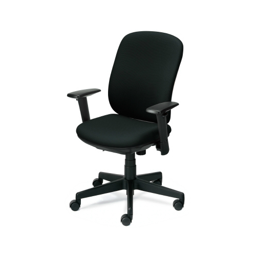 プラス プリセアチェア(Presea) ハイバック  ホワイトシェル 布タイプ アジャスト肘 KD-K53SL