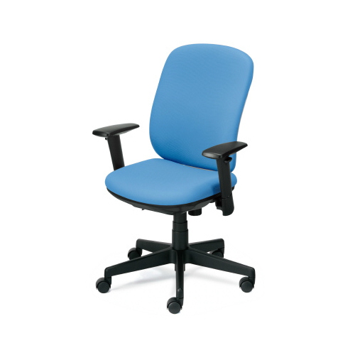 プラス プリセアチェア(Presea) ハイバック  ホワイトシェル 布タイプ アジャスト肘 KD-K53SL