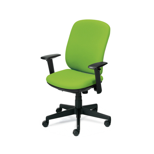 プラス プリセアチェア(Presea) ハイバック  ホワイトシェル 布タイプ アジャスト肘 KD-K53SL