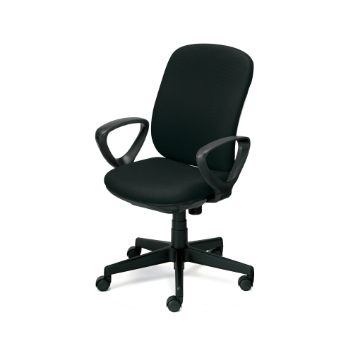 プラス プリセアチェア(Presea) ハイバック  ホワイトシェル 布タイプ ループ肘 KB-K53SL