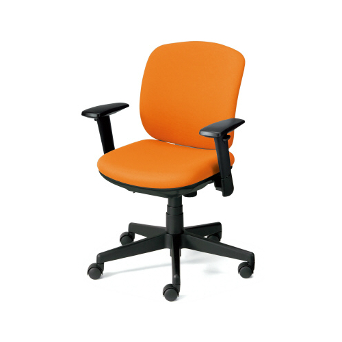 プラス プリセアチェア(Presea) ローバック  ホワイトシェル 布タイプ アジャスト肘 KD-K56SL