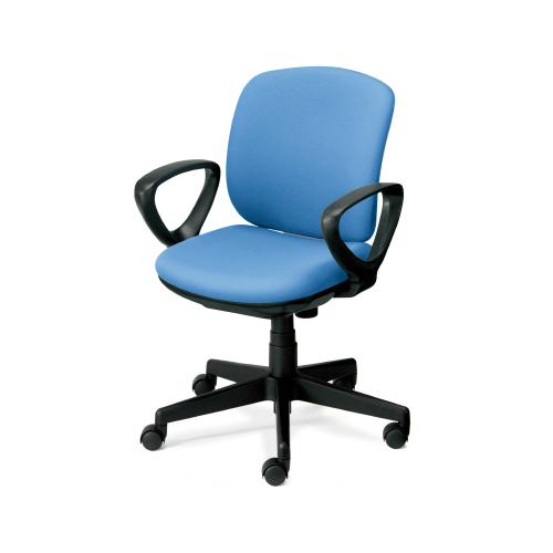 プラス プリセアチェア(Presea) ローバック  ホワイトシェル 布タイプ ループ肘 KB-K56SL