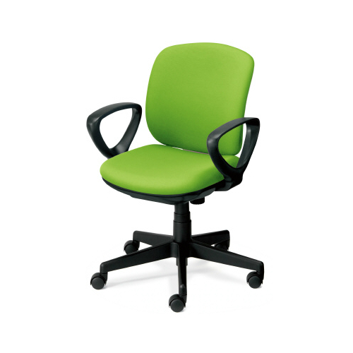 プラス プリセアチェア(Presea) ローバック  ホワイトシェル 布タイプ ループ肘 KB-K56SL