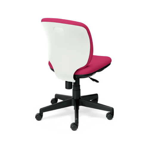 プラス プリセアチェア(Presea) ローバック  ホワイトシェル 布タイプ 肘なし KC-K56SL