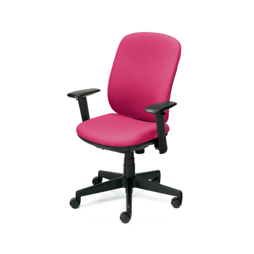 プラス プリセアチェア(Presea) ハイバック  ブラックシェル 布タイプ アジャスト肘 KD-K63SL