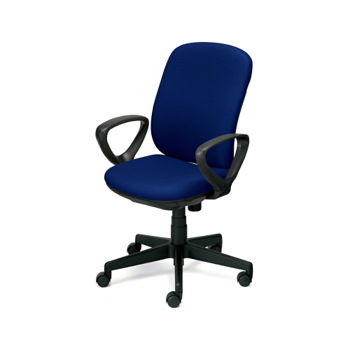 プラス プリセアチェア(Presea) ハイバック  ブラックシェル 布タイプ ループ肘 KB-K63SL