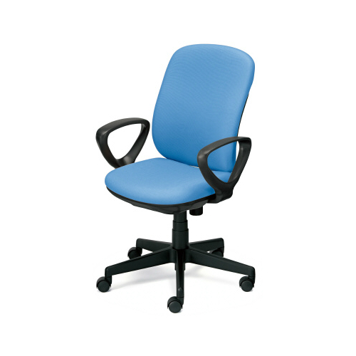 プラス プリセアチェア(Presea) ハイバック  ブラックシェル 布タイプ ループ肘 KB-K63SL