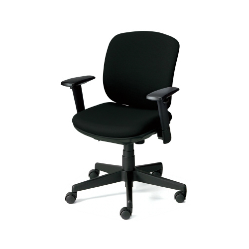 プラス プリセアチェア(Presea) ローバック ブラックシェル 布タイプ  