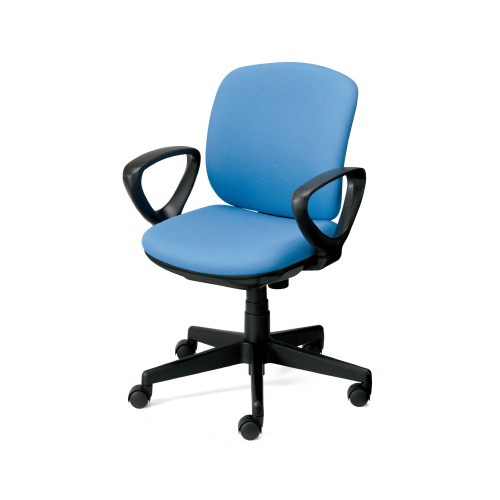 プラス プリセアチェア(Presea) ローバック  ブラックシェル 布タイプ ループ肘 KB-K66SL