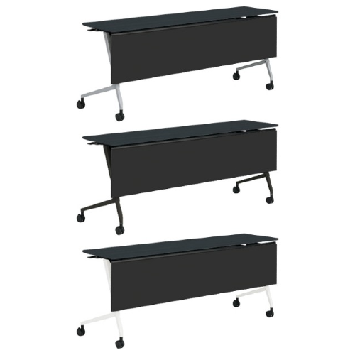 オカムラ マルカテーブル 樹脂幕板タイプ コンセント無 棚板無 天板幕板プライズウッド W1800×D450×H720 81F5AA-ME