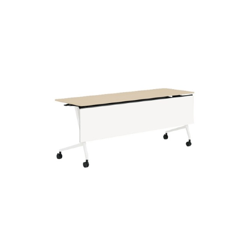 オカムラ マルカテーブル 樹脂幕板タイプ コンセント無 棚板無 天板プライズウッド W1800×D600×H720 81F5AB-MD