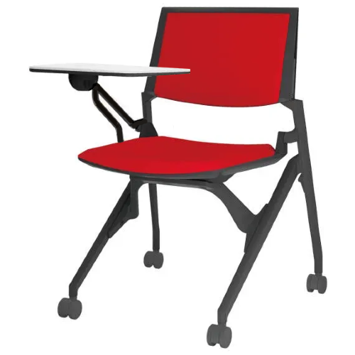 オカムラ 会議用チェア マルカチェア 座クッション 背パッド付 タブレット付 ブラックフレーム ブラックシェル 81M1RK-F/-PB