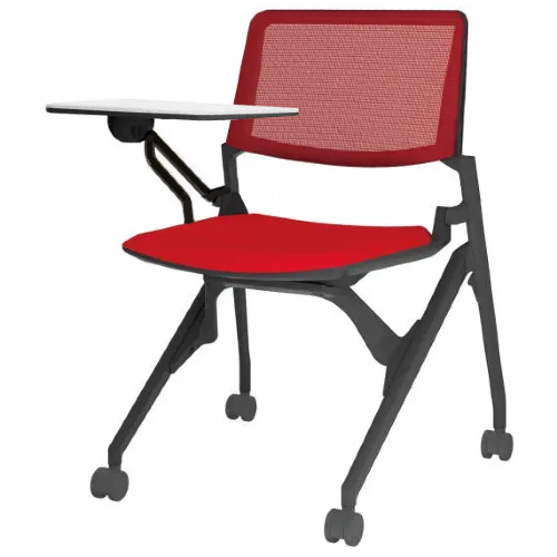 オカムラ ミーティングチェア マルカチェア 座クッション 背メッシュ タブレット付 ブラックフレーム ブラックシェル 81M1RL-F