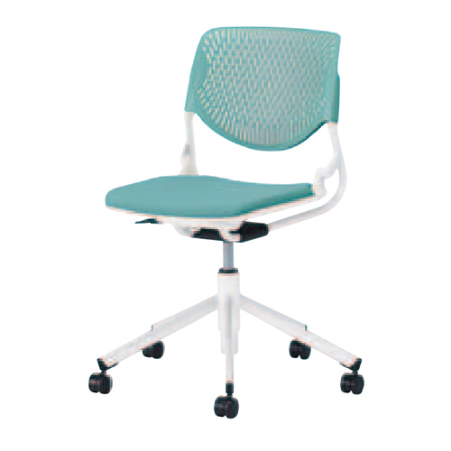 オカムラ ミーティングチェア ルナチェア 5本脚 セージシェル 肘なしパットなし 81S2DA/81S2DY