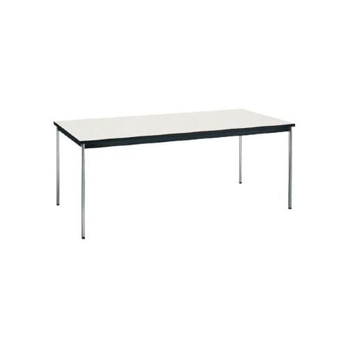 コクヨ ミーティング用テーブル 棚なし 丸脚ステンレス W1800