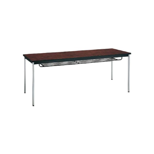 コクヨ ミーティング用テーブル 棚付き 丸脚メッキ BT-S314