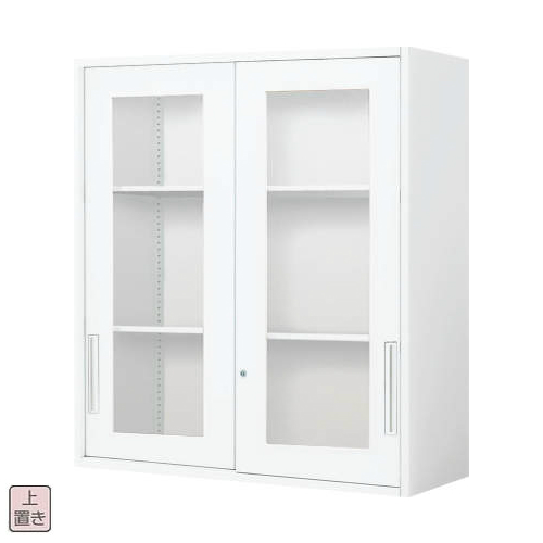 コクヨ エディア スタンダード 2枚ガラス引き違い 上置き書庫 W900×D450×H1050 BWU-HGU259SAWNN/BWU-HGU259F1NN
