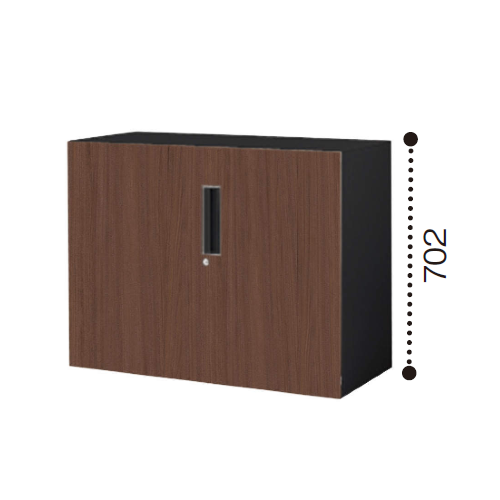 コクヨ エディア 両開き扉 下置き ベース必要 木目タイプ 本体色ブラック BWU-SD39E6CDP2/BWU-SD39E6CDV5