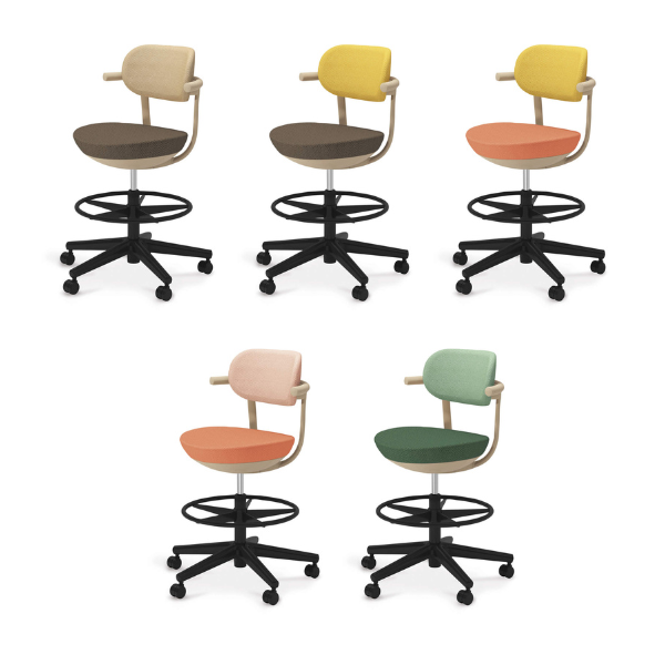 コクヨ パロチェア 背クッション ハイタイプ 背座別色 本体色ベージュ W555xD550xH925〜1115 C07-B21CU-1K