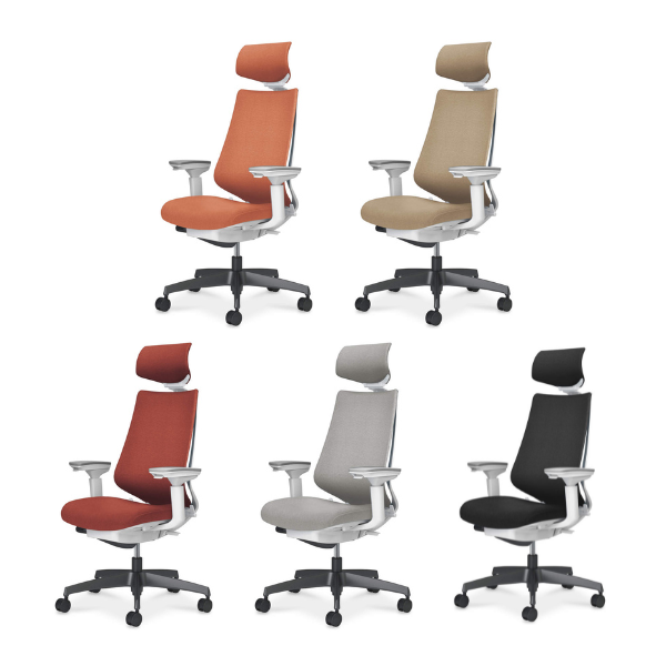 コクヨ　デュオラ2チェア クッションタイプ 樹脂脚 ヘッドレスト付きタイプ 可動肘 C08-B330CW/C08-B330CU