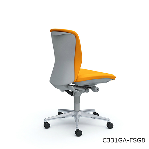 オカムラ スラートチェア(sulato) ローバック 肘なし アルミ脚 ナイロンキャスター  C331WA-FS/C331ZA-FS/C331GA-FS