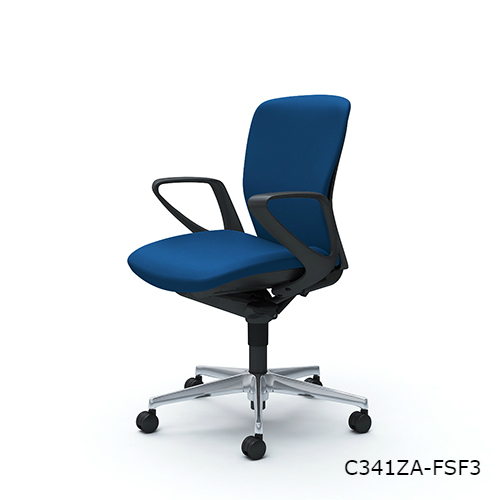 オカムラ スラートチェア(sulato) ローバック デザインアーム アルミ脚 ナイロンキャスター  C341WA-FS/C341ZA-FS/C341GA-FS