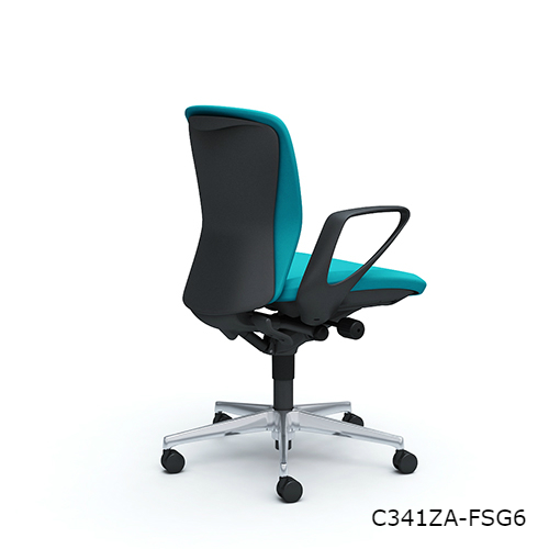 オカムラ スラートチェア(sulato) ローバック デザインアーム アルミ脚 ナイロンキャスター  C341WA-FS/C341ZA-FS/C341GA-FS