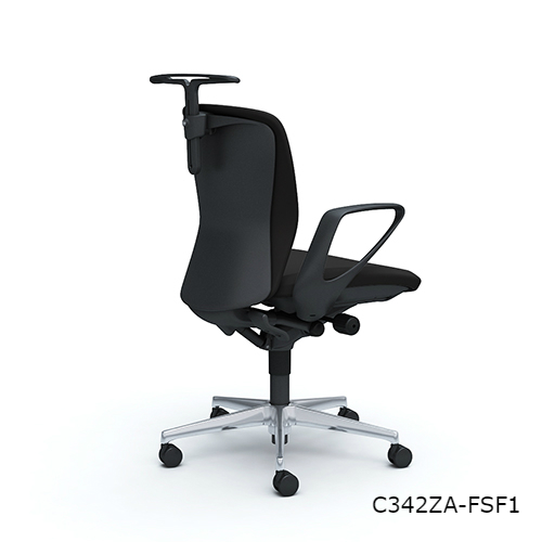 オカムラ スラートチェア(sulato) ローバック デザインアーム ハンガー付 アルミ脚 ナイロンキャスター  C342WA-FS/C342ZA-FS/C342GA-FS