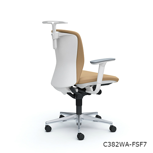 オカムラ スラート ローバック アジャストアーム ハンガー付 アルミ脚 ナイロンキャスター  C382WA-FS/C382ZA-FS/C382GA-FS
