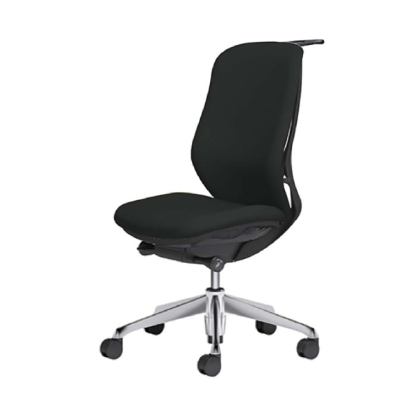 オカムラ シルフィーチェア ハイバック 防炎クロス(布) 肘なし ハンガー付 ポリッシュ脚 C638BR-F3Z1