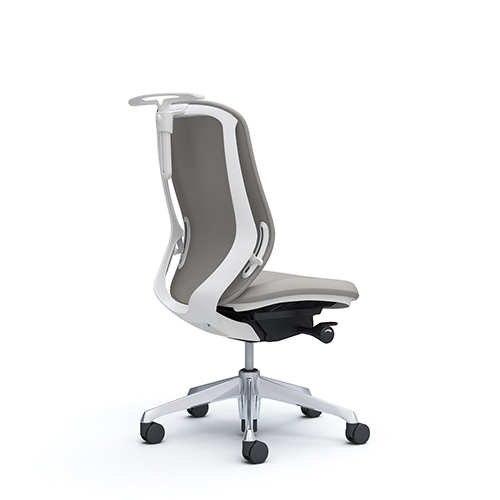 オカムラ シルフィーチェア ハイバック クッションタイプ (プレーン) 肘なし ハンガー付 ポリッシュ脚 C638BR-FS/C638BW-FS