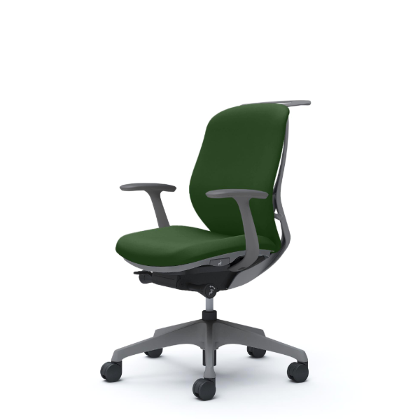 オカムラ シルフィーチェア ローバック クッション (プレーン) デザインアーム 樹脂成型脚 C644XA-FSG5