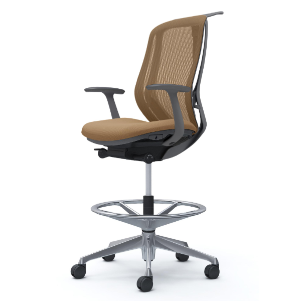 オカムラ シルフィーチェア ハイチェア ハイバック メッシュ デザインアーム ハンガー ポリッシュ脚 C646HA-FMP7