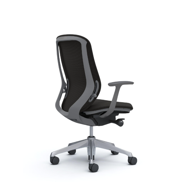 オカムラ シルフィーチェア ハイバック  クッション (プレーン) デザインアーム ポリッシュ脚 C647BA-FSF1