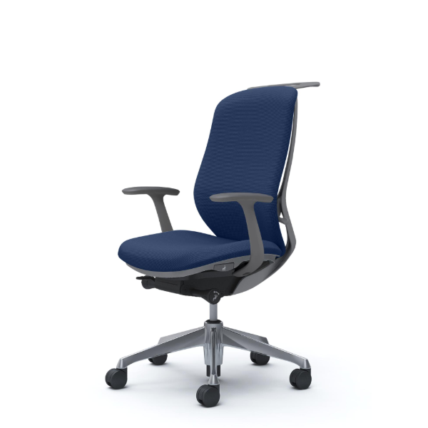 オカムラ シルフィーチェア ハイバック  クッション (プレーン) デザインアーム ポリッシュ脚 C648BA-FSG4