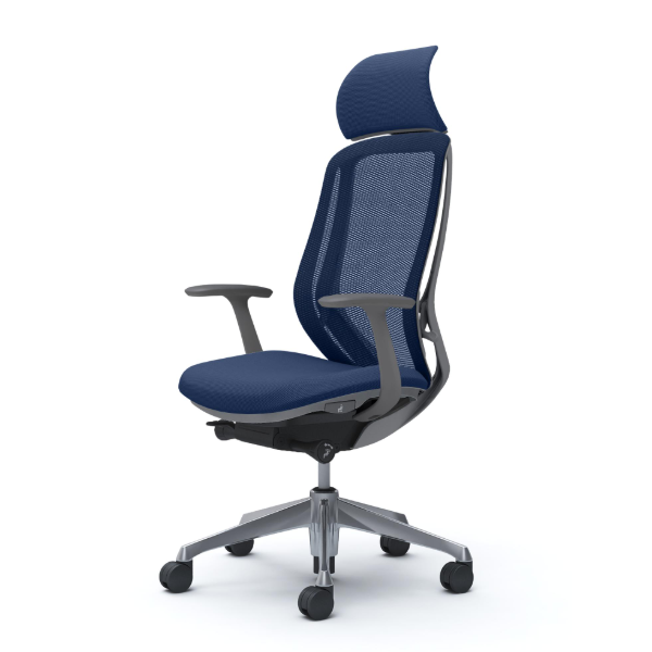 オカムラ シルフィーチェア エクストラハイバック 固定ヘッドレスト メッシュ デザインアーム ポリッシュ脚 C64ABA-FM3A