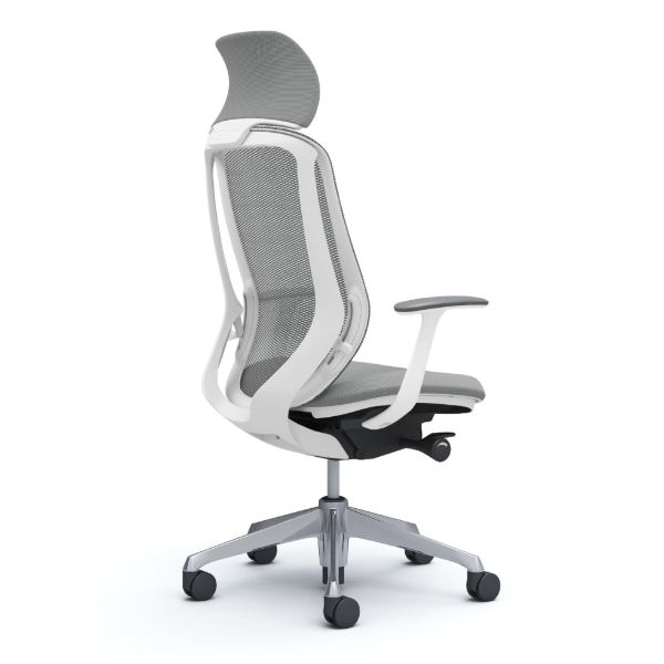 オカムラ シルフィーチェア エクストラハイバック 固定ヘッドレスト メッシュ デザインアーム ポリッシュ脚 C64ABW-FMR3