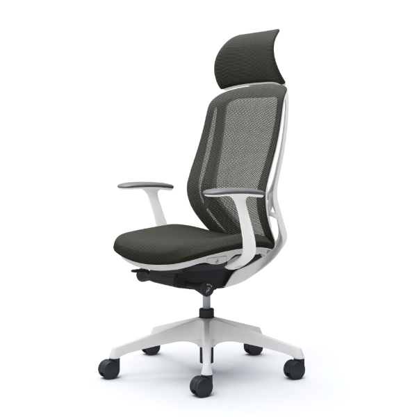 オカムラ シルフィーチェア エクストラハイバック 固定ヘッドレスト メッシュ デザインアーム 樹脂成型脚 C64AXW-FM4A