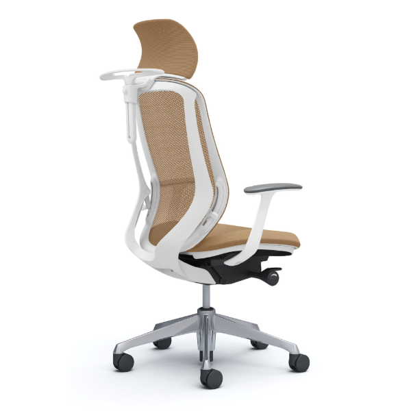 オカムラ シルフィーチェア エクストラハイバック 固定ヘッドレスト メッシュ デザインアーム ポリッシュ脚 C64BBW-FMP7