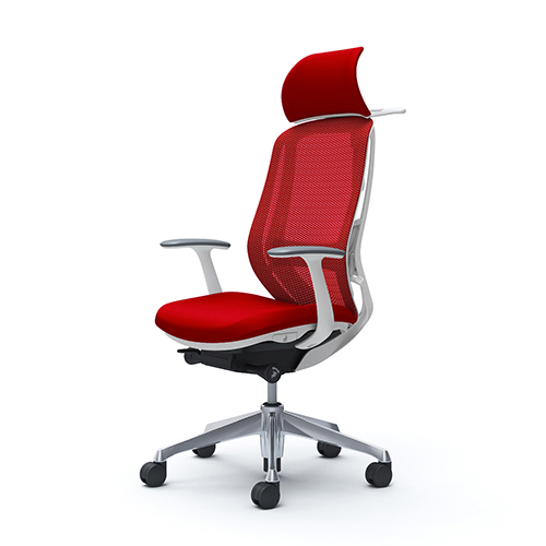 オカムラ シルフィー エクストラハイバック メッシュ デザインアーム ハンガー.ランバー付 ポリッシュ脚 C64BBS-FM/C64BBZ-FM