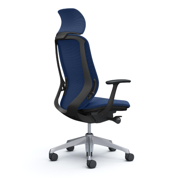 オカムラ シルフィーチェア エクストラハイバック 固定ヘッドレスト クッション (プレーン) デザインアーム ポリッシュ脚 C64CBR-FSG4