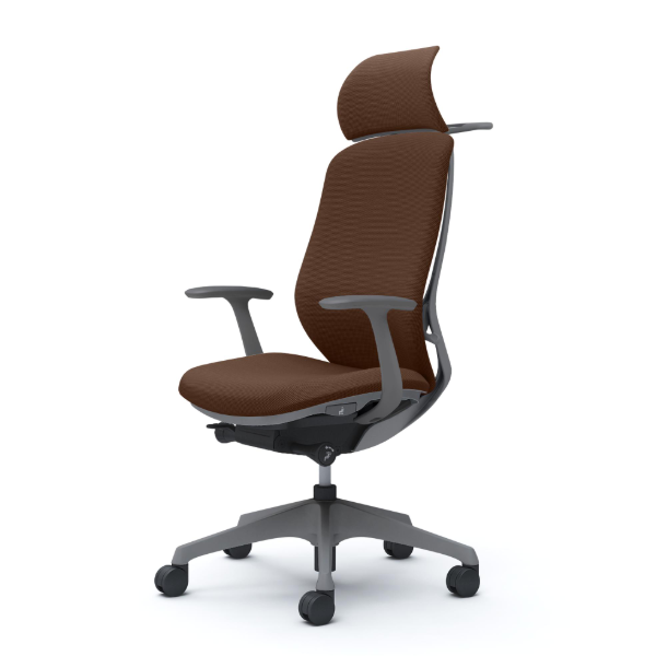 オカムラ シルフィーチェア エクストラハイバック 固定ヘッドレスト クッション (プレーン) デザインアーム 樹脂成型脚 C64DXA-FSJ0