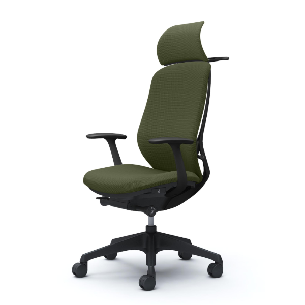 オカムラ シルフィーチェア エクストラハイバック 固定ヘッドレスト クッション (プレーン) デザインアーム 樹脂成型脚 C64DXR-FSJ9