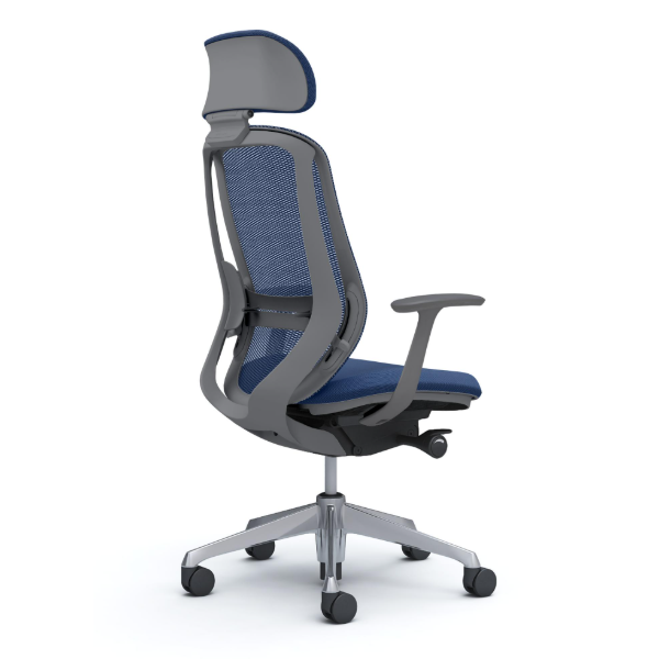 オカムラ シルフィーチェア エクストラハイバック 可動ヘッドレスト メッシュ デザインアーム ポリッシュ脚 C64EBE-FM3A