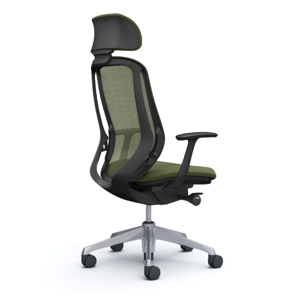 オカムラ シルフィーチェア エクストラハイバック 可動ヘッドレスト メッシュ デザインアーム ポリッシュ脚 C64EBR-FM9A