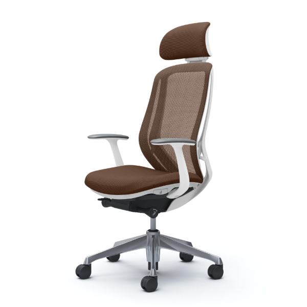 オカムラ シルフィーチェア エクストラハイバック 可動ヘッドレスト メッシュ デザインアーム ポリッシュ脚 C64EBW-FM0A