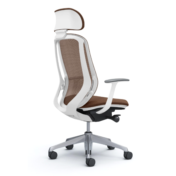 オカムラ シルフィーチェア エクストラハイバック 可動ヘッドレスト メッシュ デザインアーム ポリッシュ脚 C64EBW-FM0A
