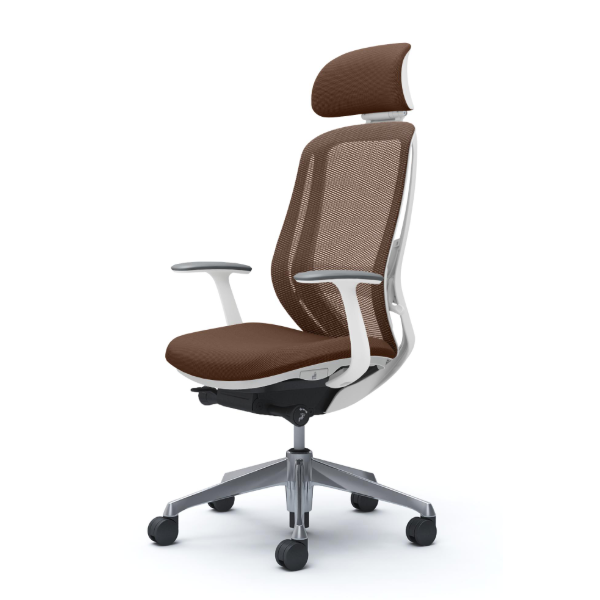 オカムラ シルフィーチェア エクストラハイバック 可動ヘッドレスト メッシュ デザインアーム ポリッシュ脚 C64EBZ-FM0A